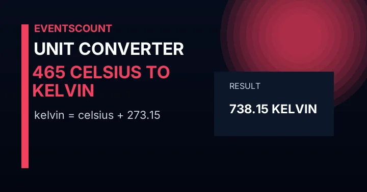 465 Celsius To Kelvin