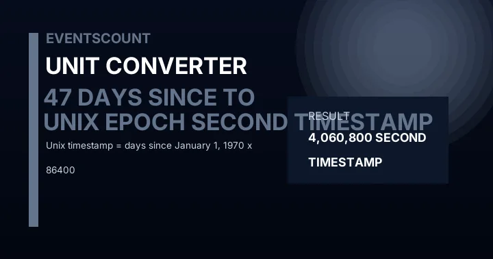 47 Days Since Unix Epoch To Second Timestamp