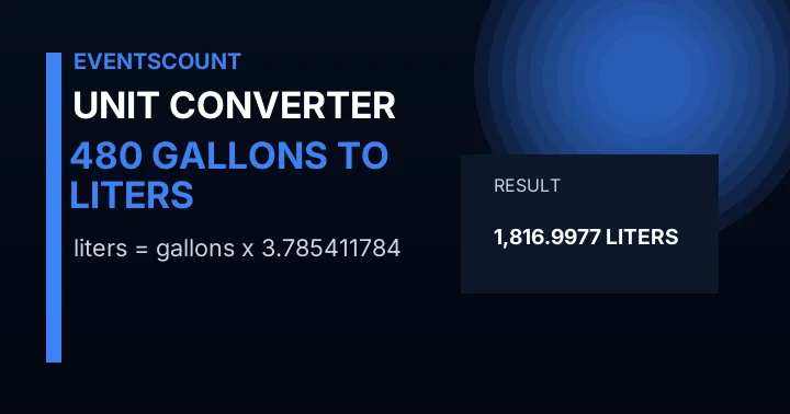 480 Gallons To Liters