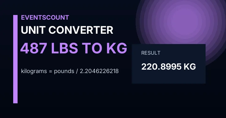 487 Lbs To Kg
