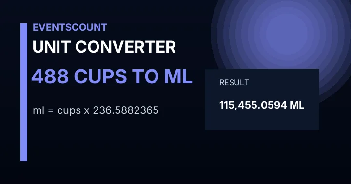 488 Cups To Ml