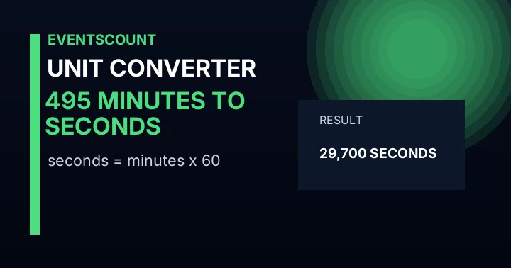 495 Minutes To Seconds