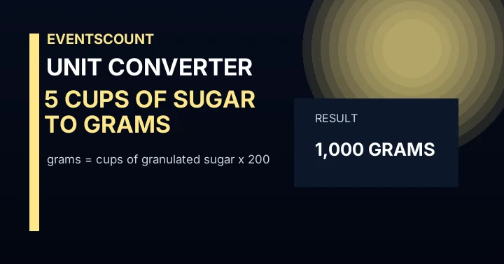 5 Cups Of Sugar To Grams