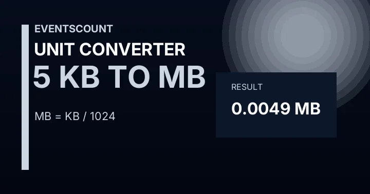5 KB To MB