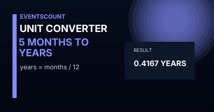 5 Months To Years