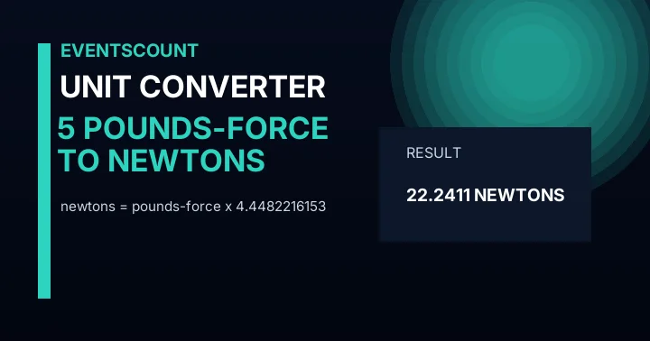5 Pounds-force To Newtons