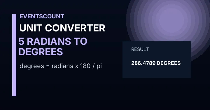 5 Radians To Degrees