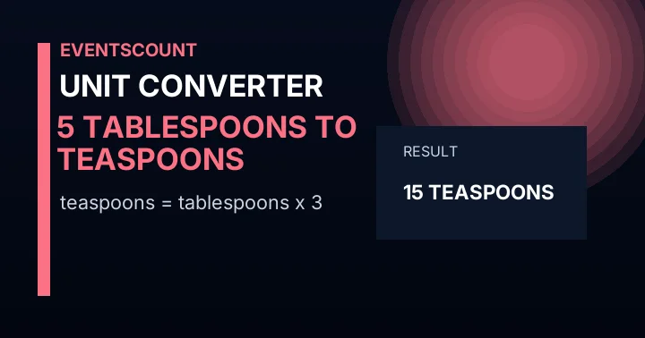 5 Tablespoons To Teaspoons