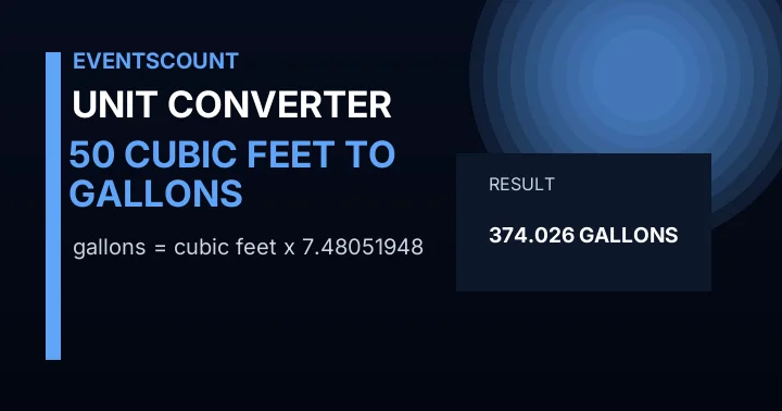 50 Cubic Feet To Gallons