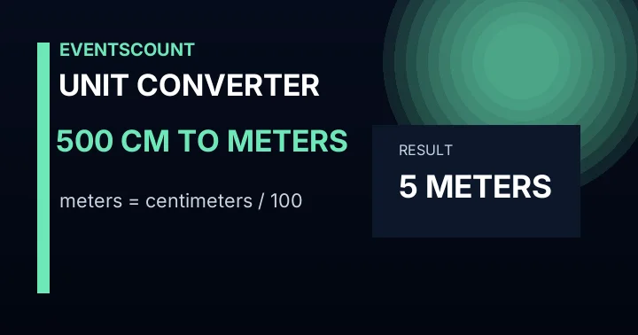 500 Cm To Meters