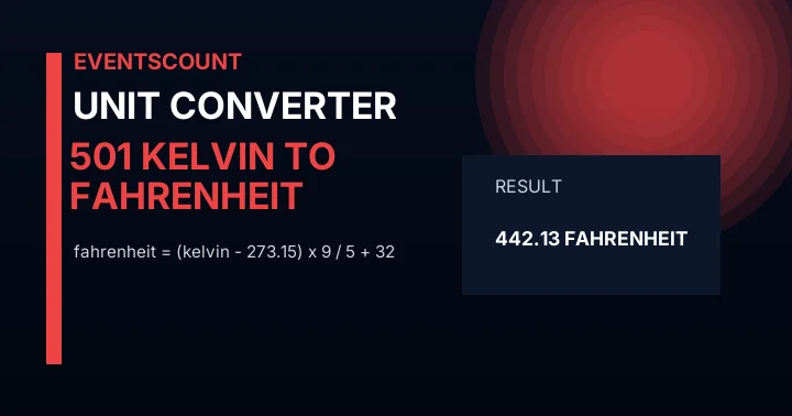 501 Kelvin To Fahrenheit