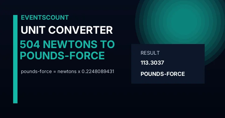 504 Newtons To Pounds-force