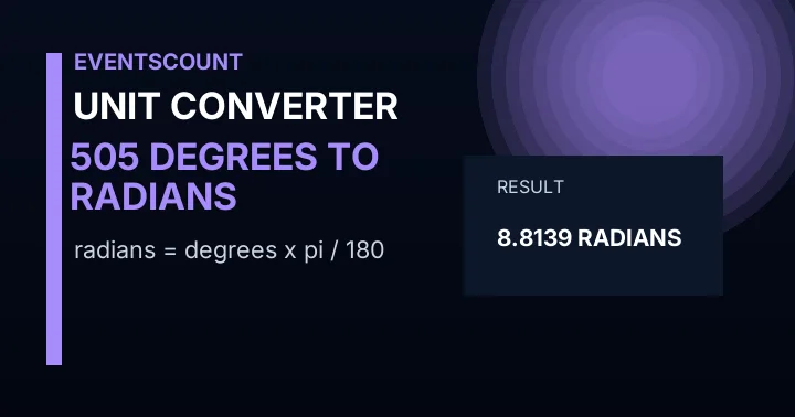 505 Degrees To Radians