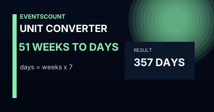 51 Weeks To Days