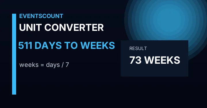 511 Days To Weeks