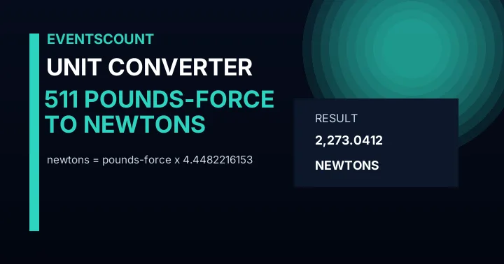 511 Pounds-force To Newtons