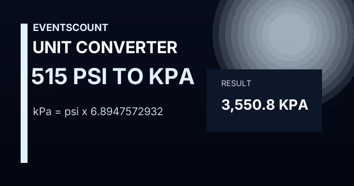 515 Psi To KPa