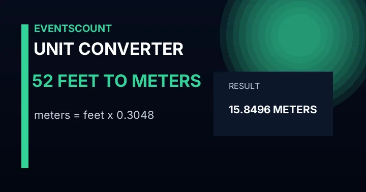 52 Feet To Meters