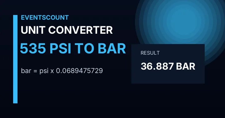 535 Psi To Bar