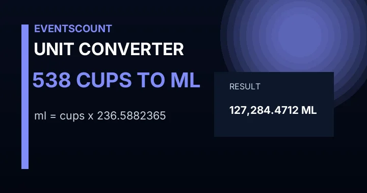 538 Cups To Ml