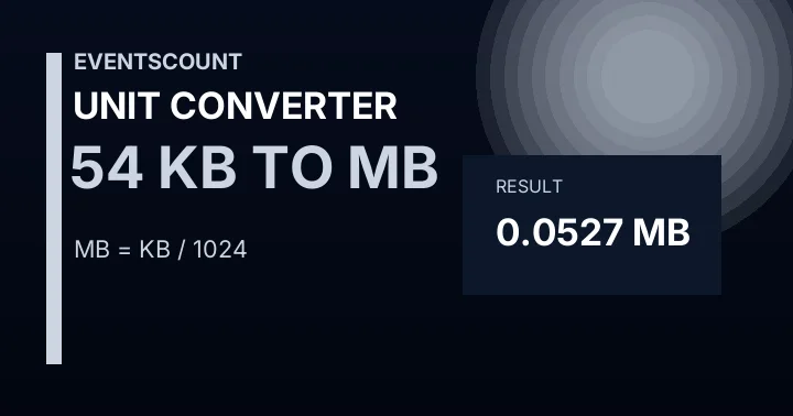54 KB To MB