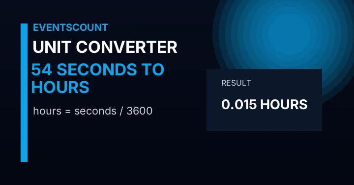 54 Seconds To Hours