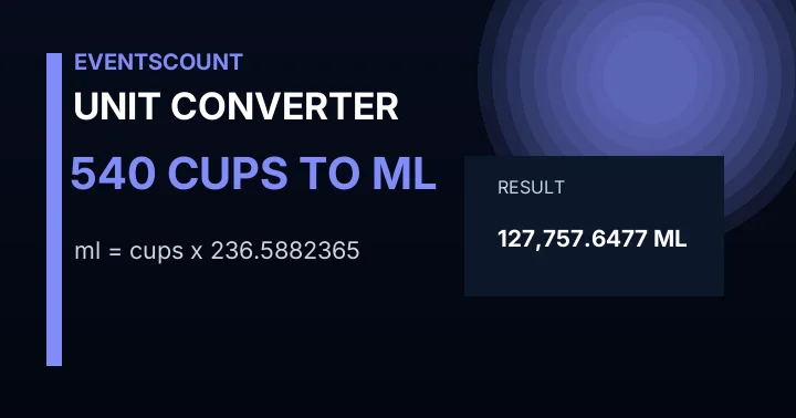 540 Cups To Ml