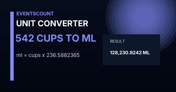 542 Cups To Ml