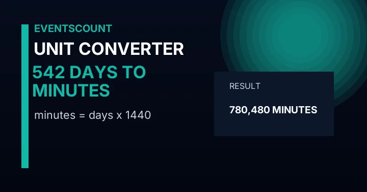 542 Days To Minutes