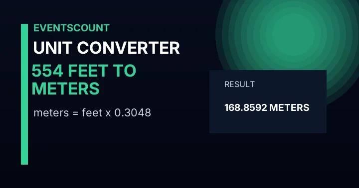 554 Feet To Meters
