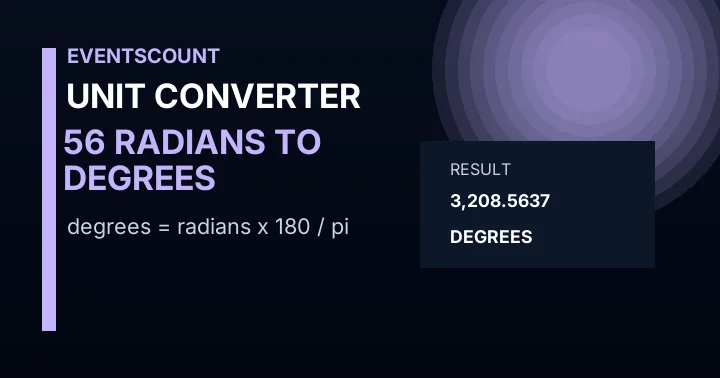 56 Radians To Degrees
