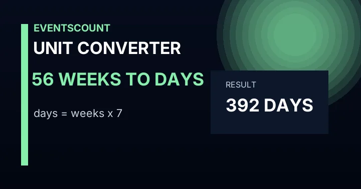 56 Weeks To Days