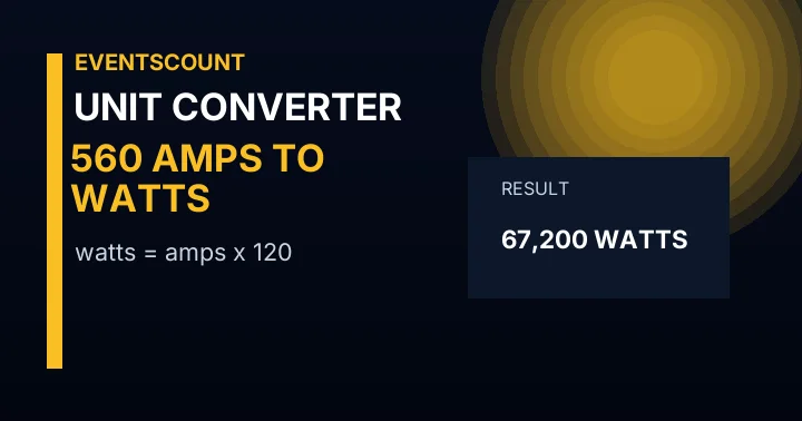 560 Amps To Watts