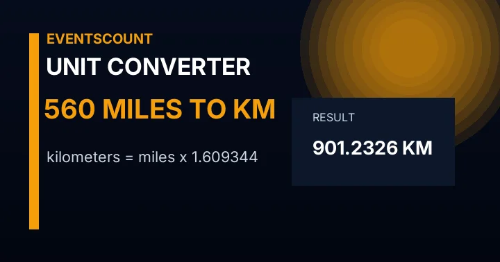 560 Miles To Km