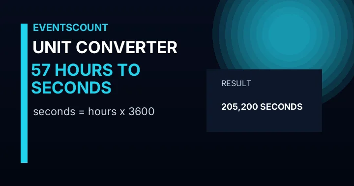 57 Hours To Seconds