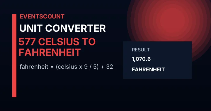 577 C to F