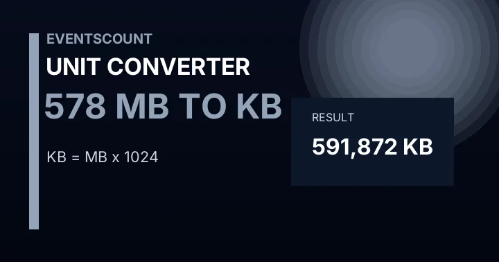 578 MB To KB