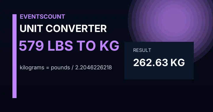 579 Lbs To Kg