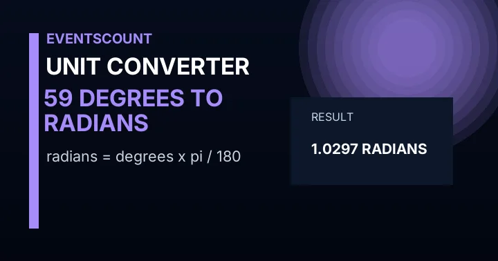 59 Degrees To Radians