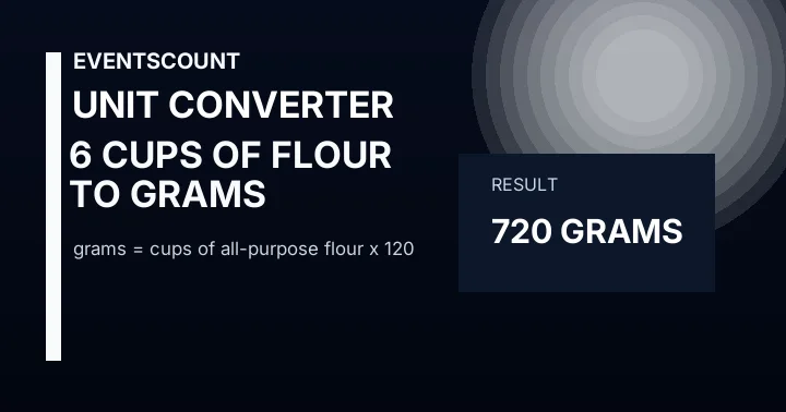 6 Cups Of Flour To Grams