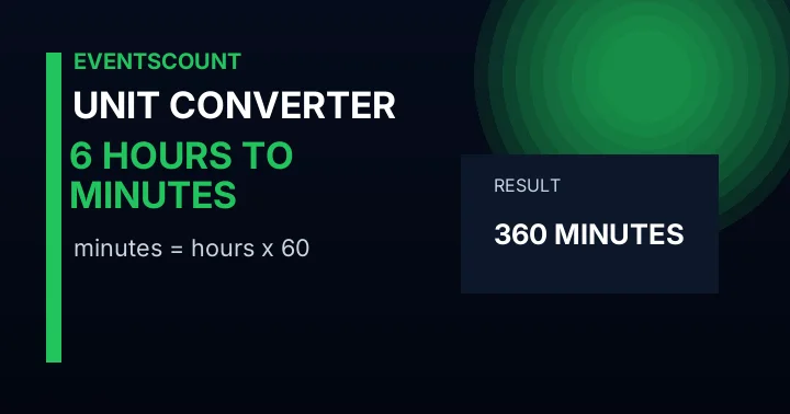 6 Hours To Minutes