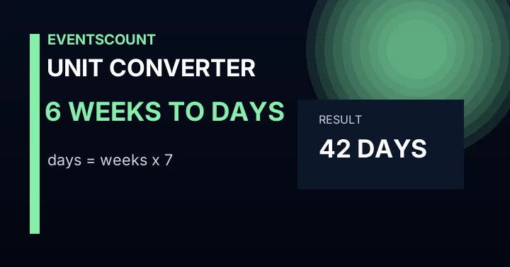 6 Weeks To Days