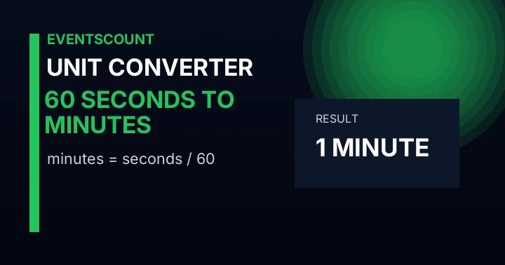 60 Seconds To Minutes