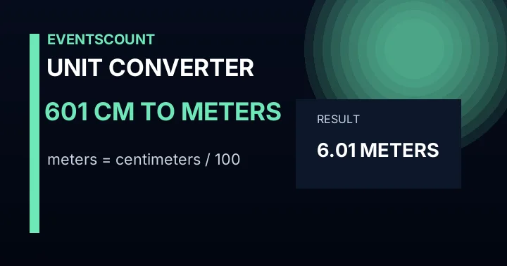 601 Cm To Meters