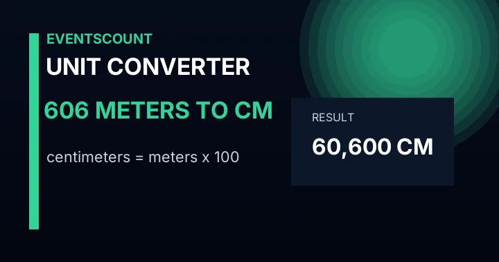 606 Meters To Cm