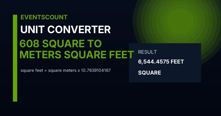 608 Square Meters To Square Feet
