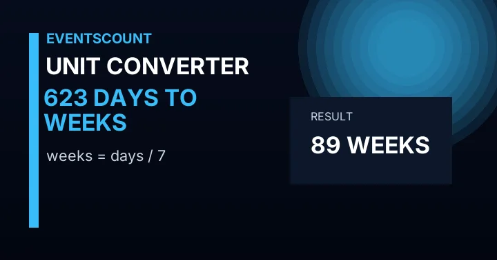 623 Days To Weeks