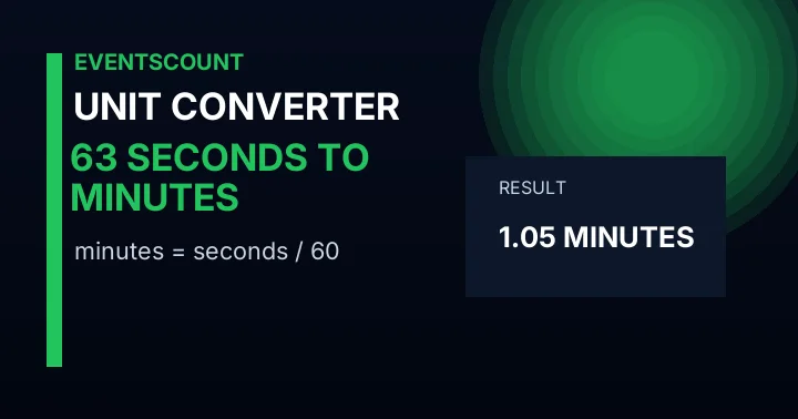 63 Seconds To Minutes
