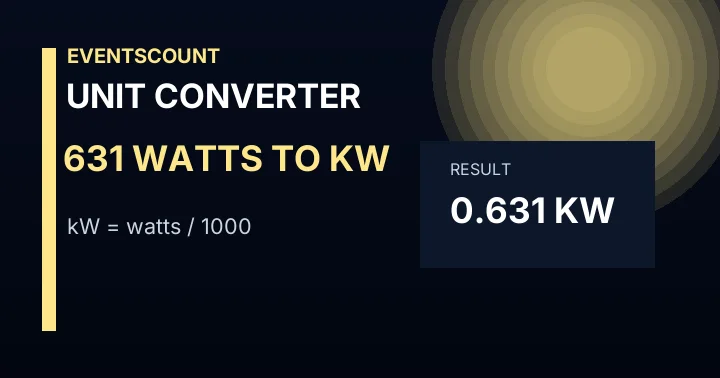 631 Watts To KW