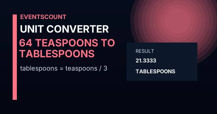 64 Teaspoons To Tablespoons